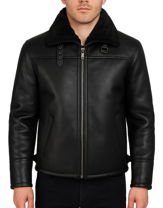Mens-B3-Bomber-Black-Shearling-Leather-Jacket-MSHRL-0004-front.webp