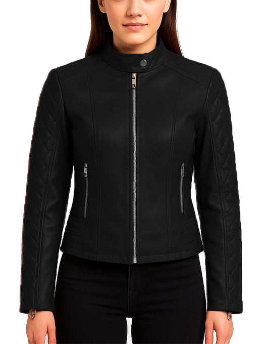 Womens-Real-Leather-Red-Quilted-Cafe-Racer-Jacket-UEJ-WCAFR-0002-black-front.webp