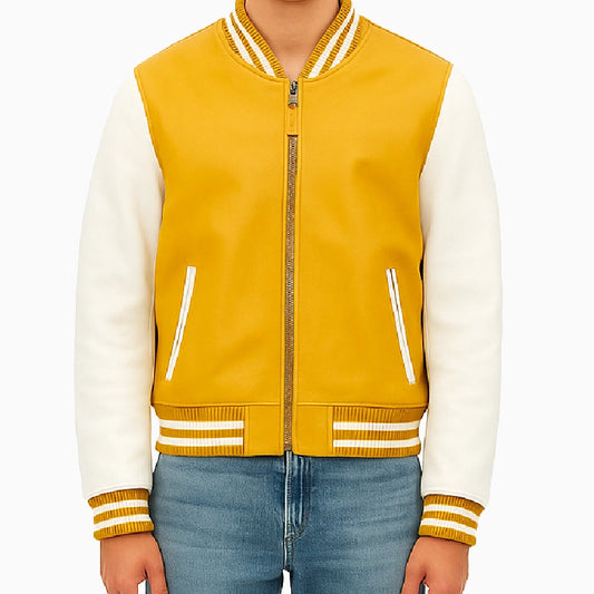 Men_sYellowandWhiteVarsityJacket