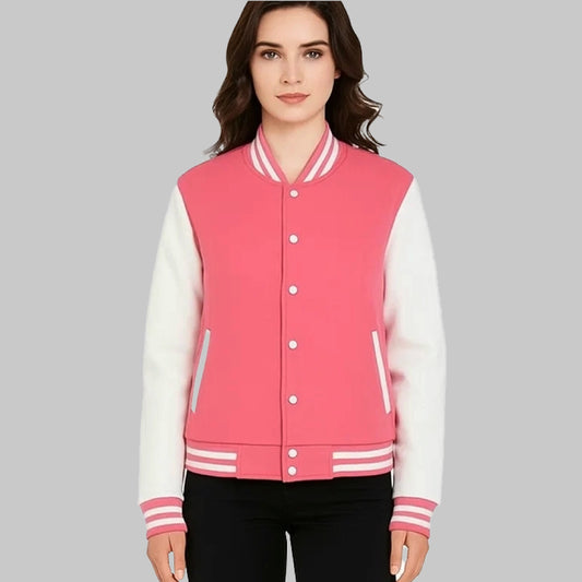 Women_sPinkandWhiteVarstyJacket