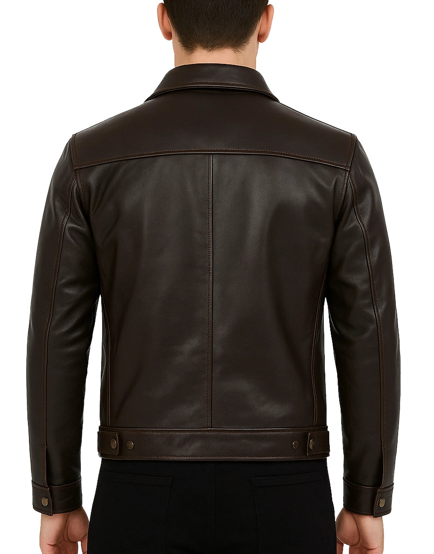 Mens-Shirt-Collar-Brown-Leather-Jacket-back-UEJ-MLTHR-0010.webp