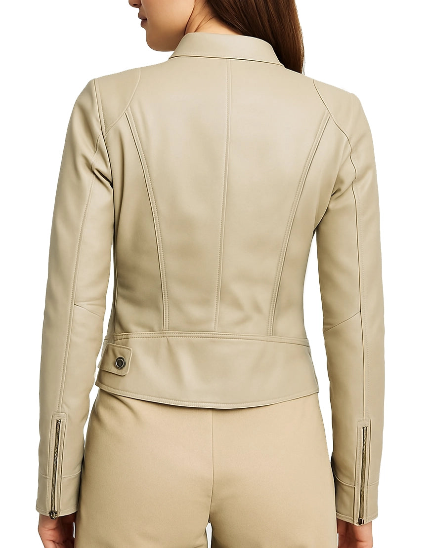 Womens-Beige-Cafe-Racer-Leather-Jacket-WCAFR-0001-back.webp