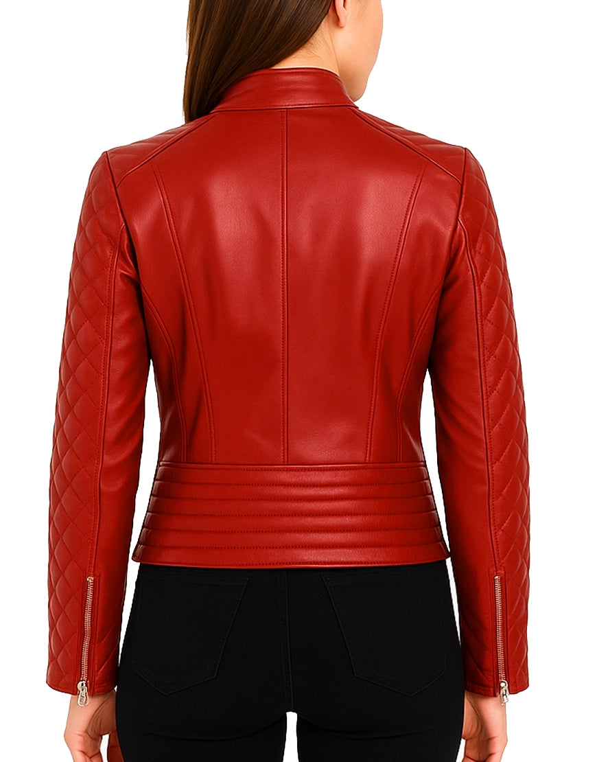 Womens-Real-Leather-Red-Quilted-Cafe-Racer-Jacket-WCAFR-0002-red-back.webp