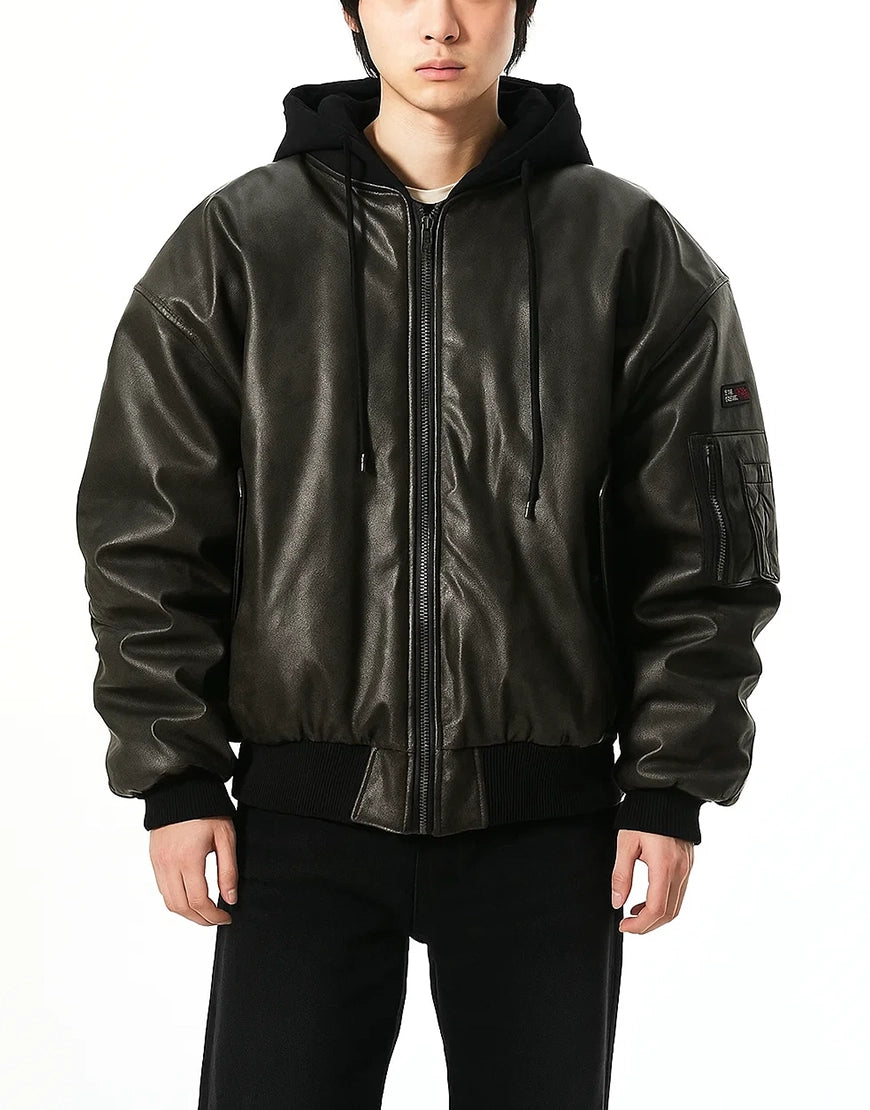 Oversized-Leather-Bomber-Jacket-With-Hood-E28093-Unisex-UBMBR-0001-men-front.webp