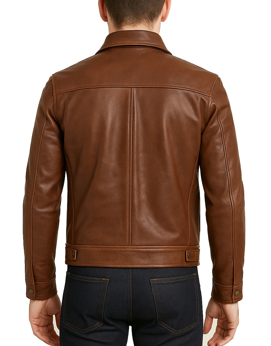 Mens-Reeves-Harrington-Cognac-Real-Leather-Jacket-MLTHR-0006-back.webp