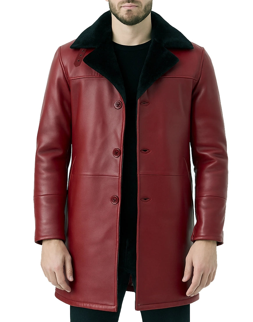 Mens-Maroon-Leather-Coat-with-Black-Shearling-MCOAT-0003-men-front-red.webp