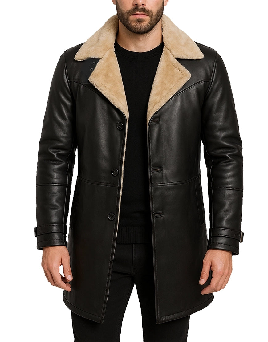 Mens-Black-34-Length-Shearling-Leather-Coat-MCOAT-0002-front.webp