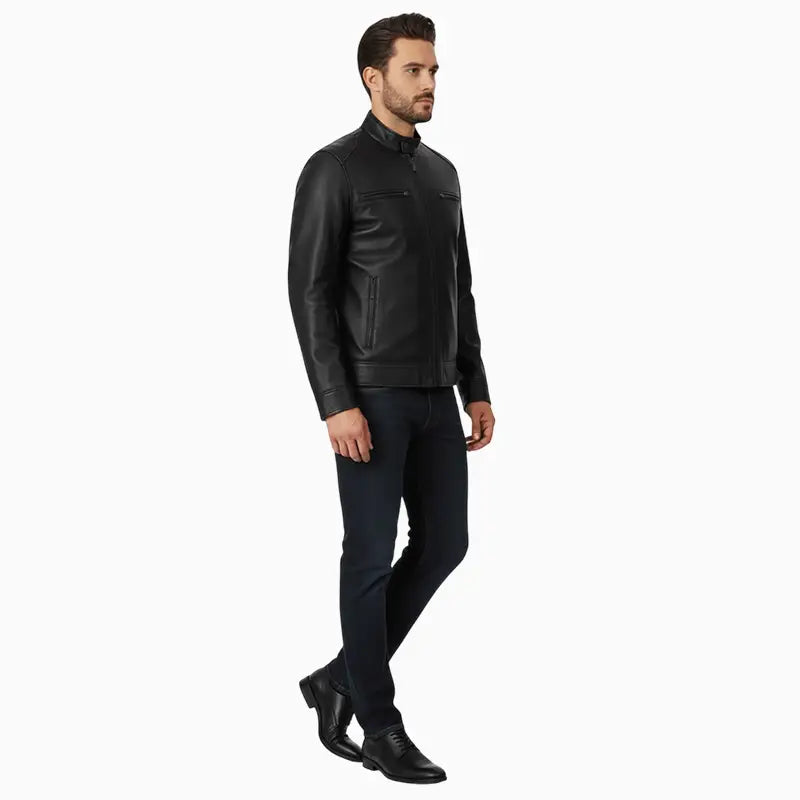BikerStyleLeatherJacketForMen