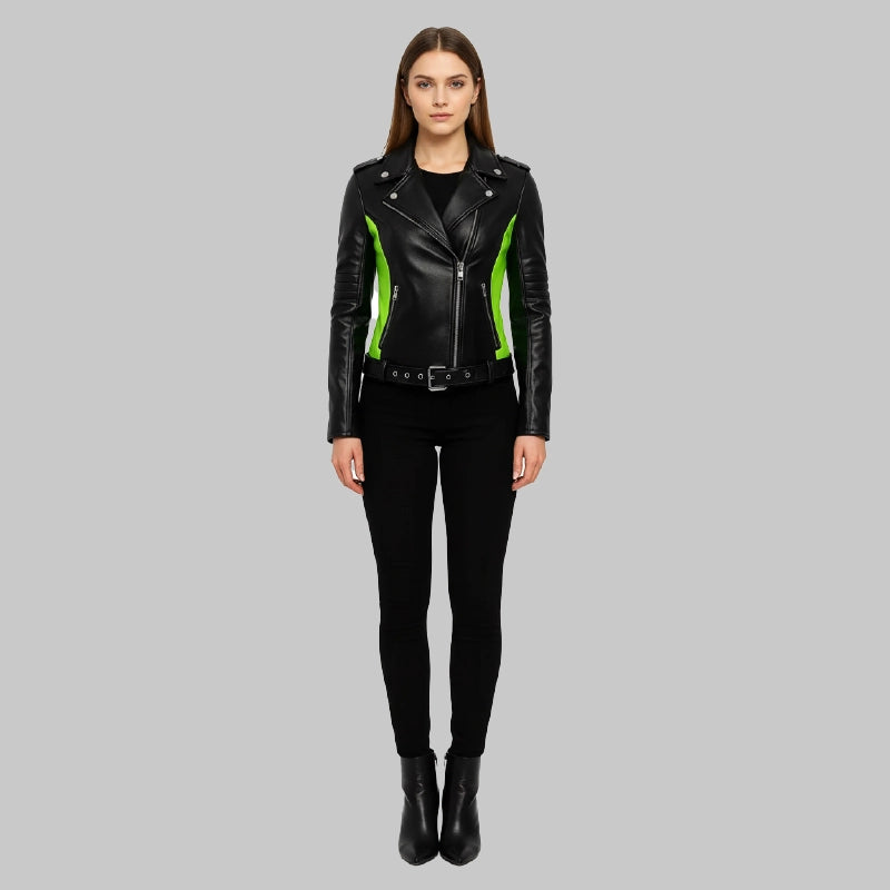 BlackAndGreenJacketWomen