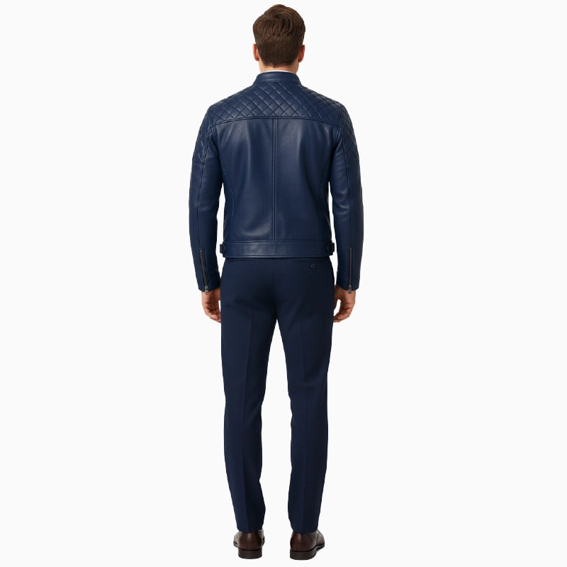 ClassicQuiltedRacerStyleMen_sLeatherJacket