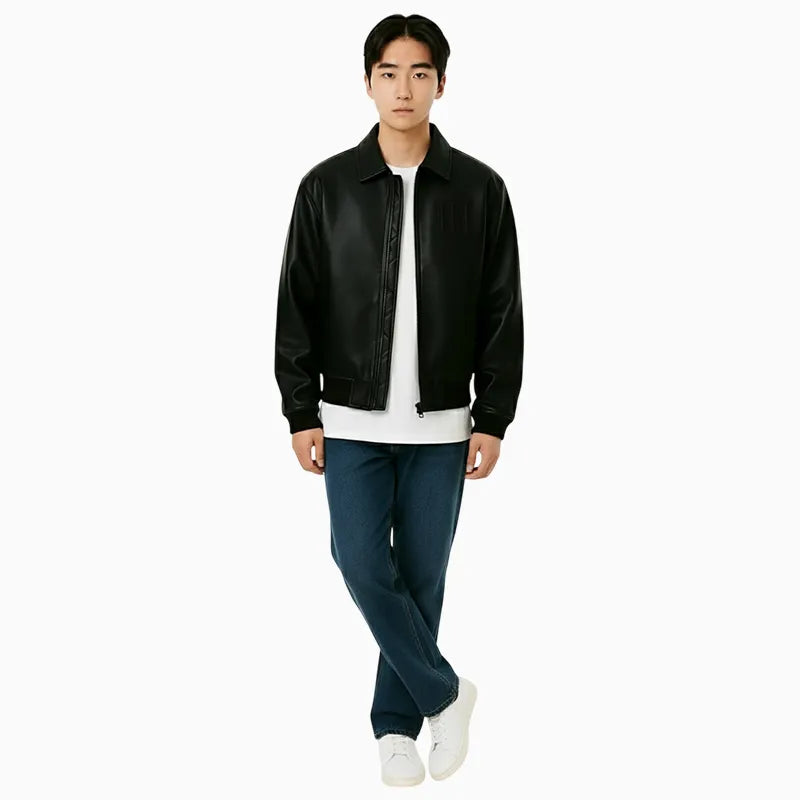 MenWastedParisKingdomCurveBlackVarsityJacket