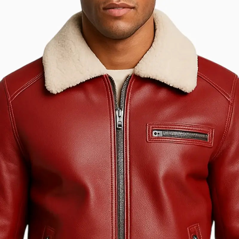 Men_sRedLeatherAviatorJacketwithShearlingTrim