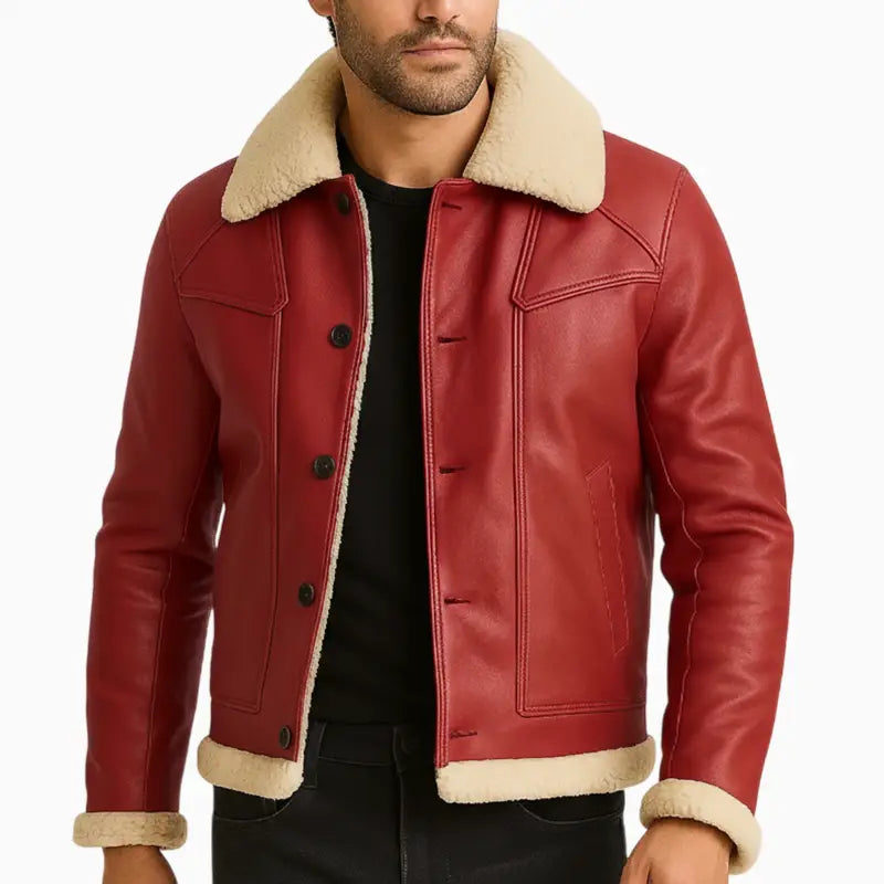 Men_sRedShearlingCollarRealLeatherJacket