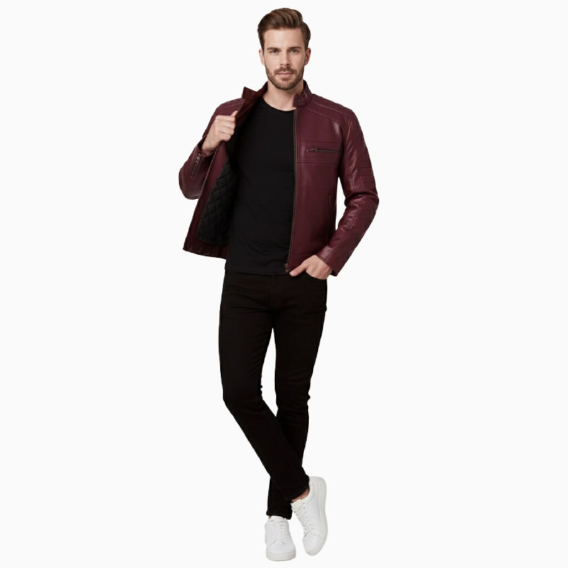 QuiltedBurgundyJacketMen