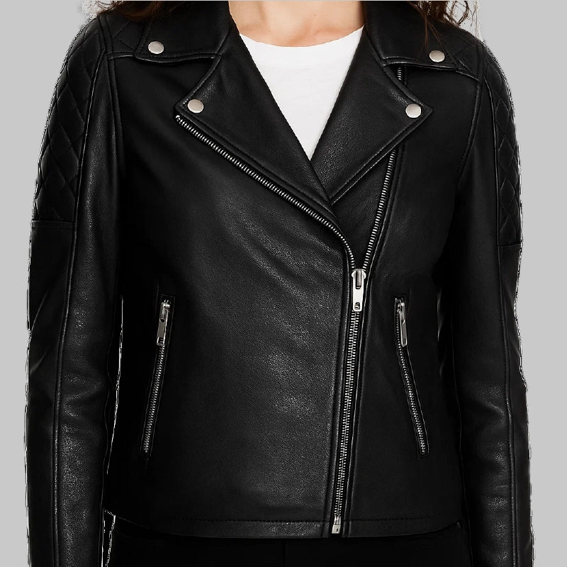 WomenBlackOklahomaBikerJacket