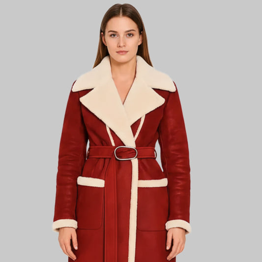 Women_sLongSuedeShearlingCoatwithBeltAdjustment