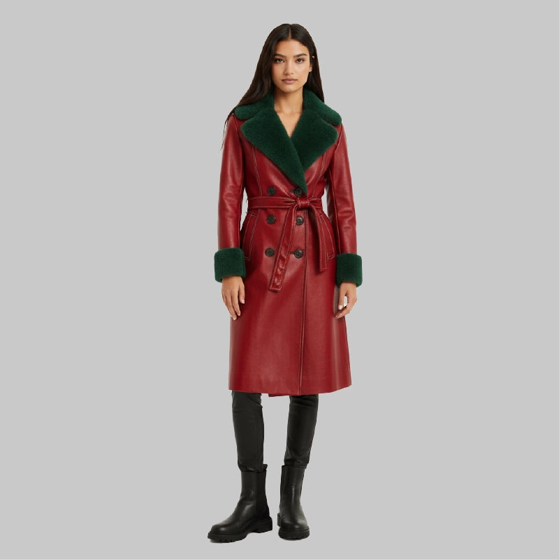 Women_sRedLeatherCoatwithGreenShearling