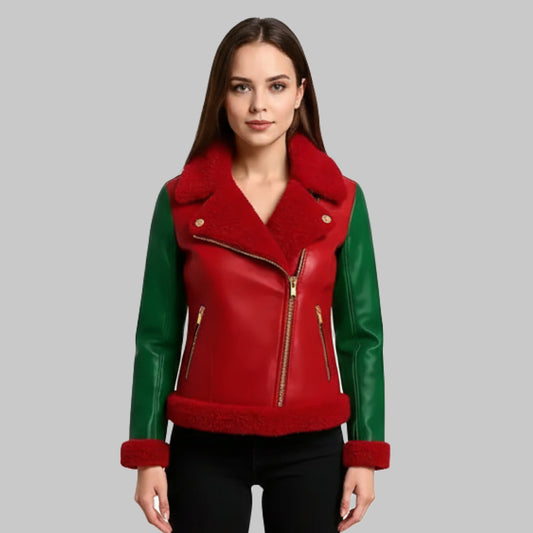 Women_sXmasColoredAviatorStyleShearlingLeatherJacket
