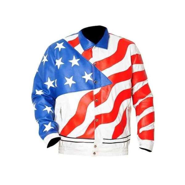 American Flag Vanilla Ice Leather Jacket
