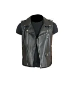 Men's Sleeveless Biker Leather Vest