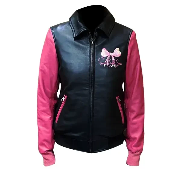Custom Pink and Black Fairy Tail Jackets Front