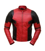 Deadpool Wade Wilson Red Leather Jacket