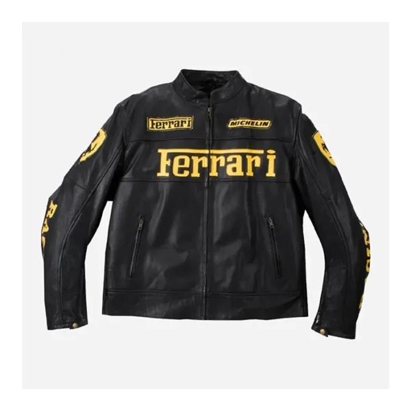 Ferrari Black F1 Leather jacket