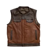 Gunner Men's Leather Motorcycle Vest