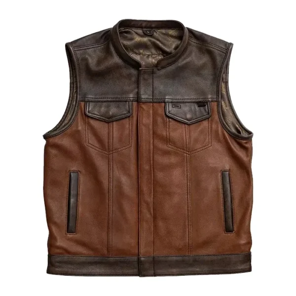 Gunner Men's Leather Motorcycle Vest