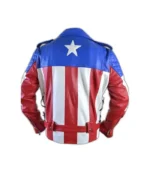 USA Flag Biker Leather Jacket - Image 2