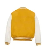 Unisex Yellow and White Varsity Jacket - Image 2