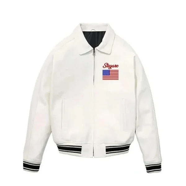 US Map Leather Jacket