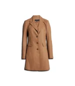 Women’s Brown Leather Long Trench Coat