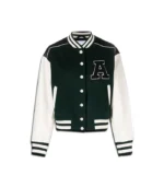 Women’s Green and White Varsity Jacket